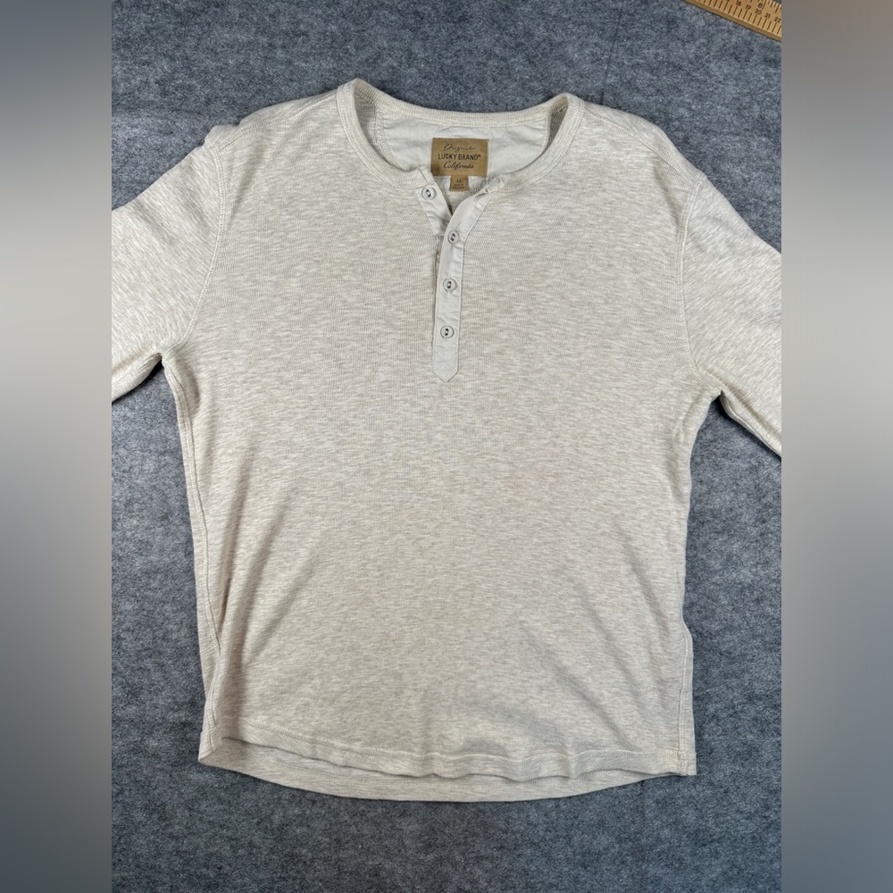 Lucky Brand Mens Medium long-sleeve Henley T-shirt